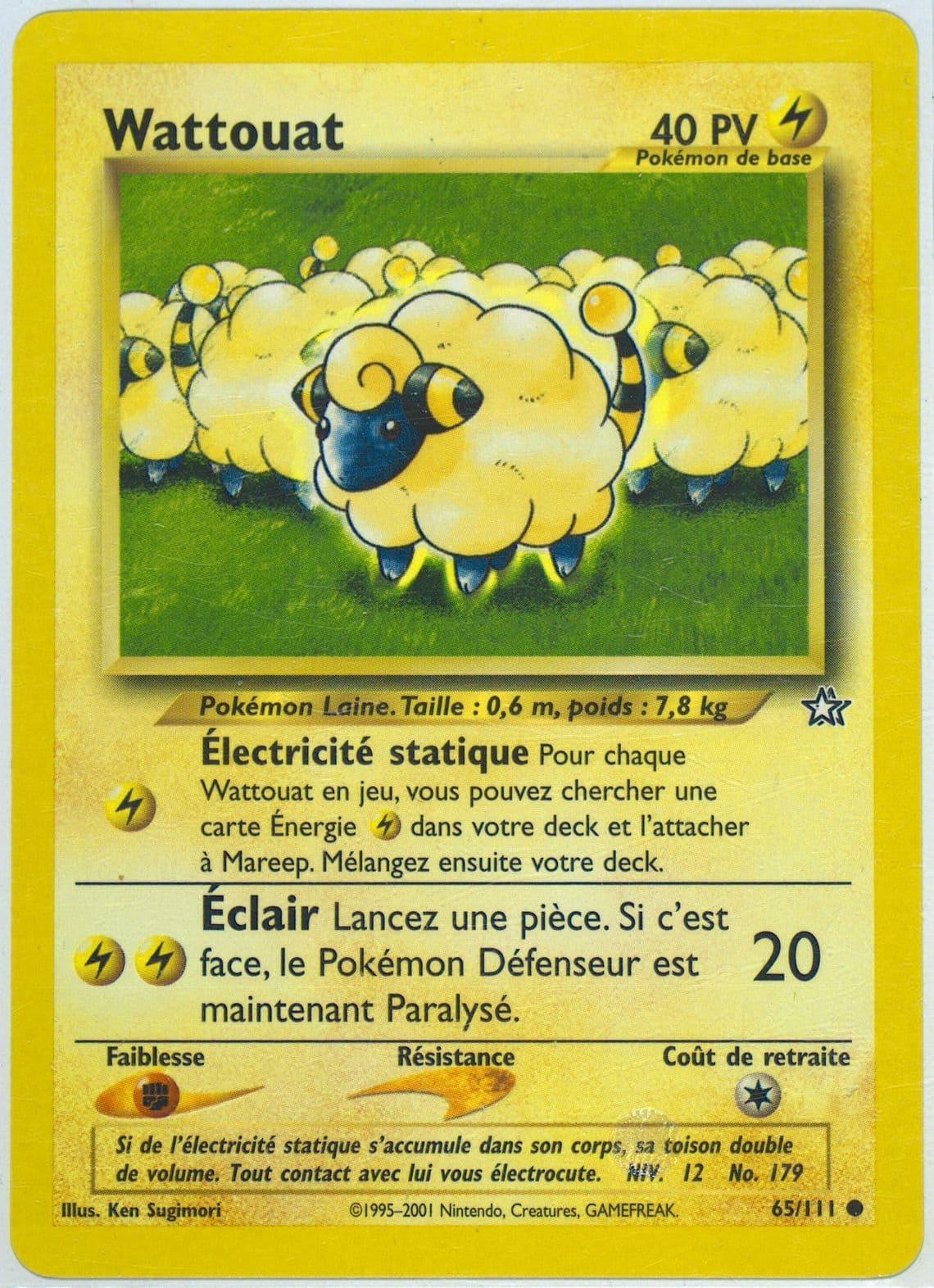 Wattouat (65) 2001 Pokemon French Neo Genesis