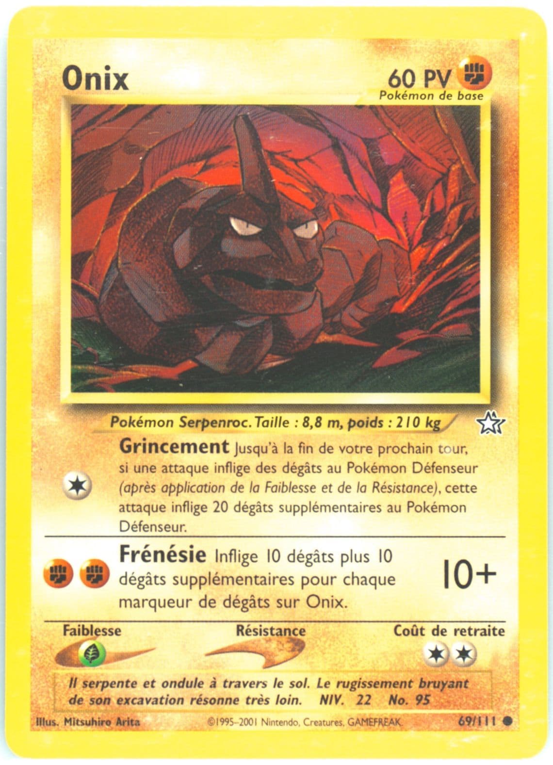 Onix (69) 2001 Pokemon French Neo Genesis