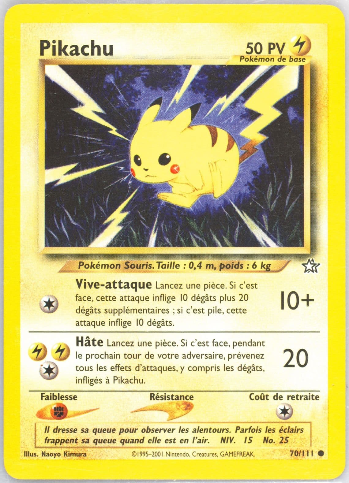 Pikachu (70) 2001 Pokemon French Neo Genesis