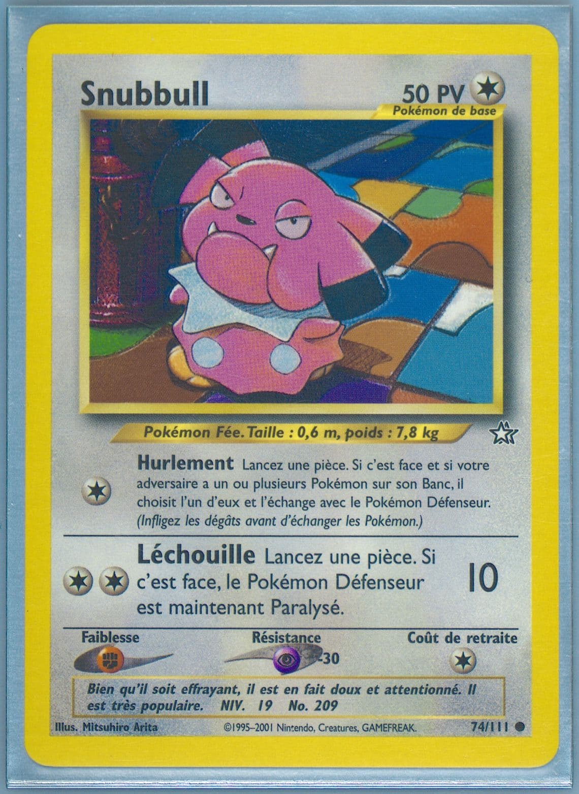Snubbull (74) 2001 Pokemon French Neo Genesis