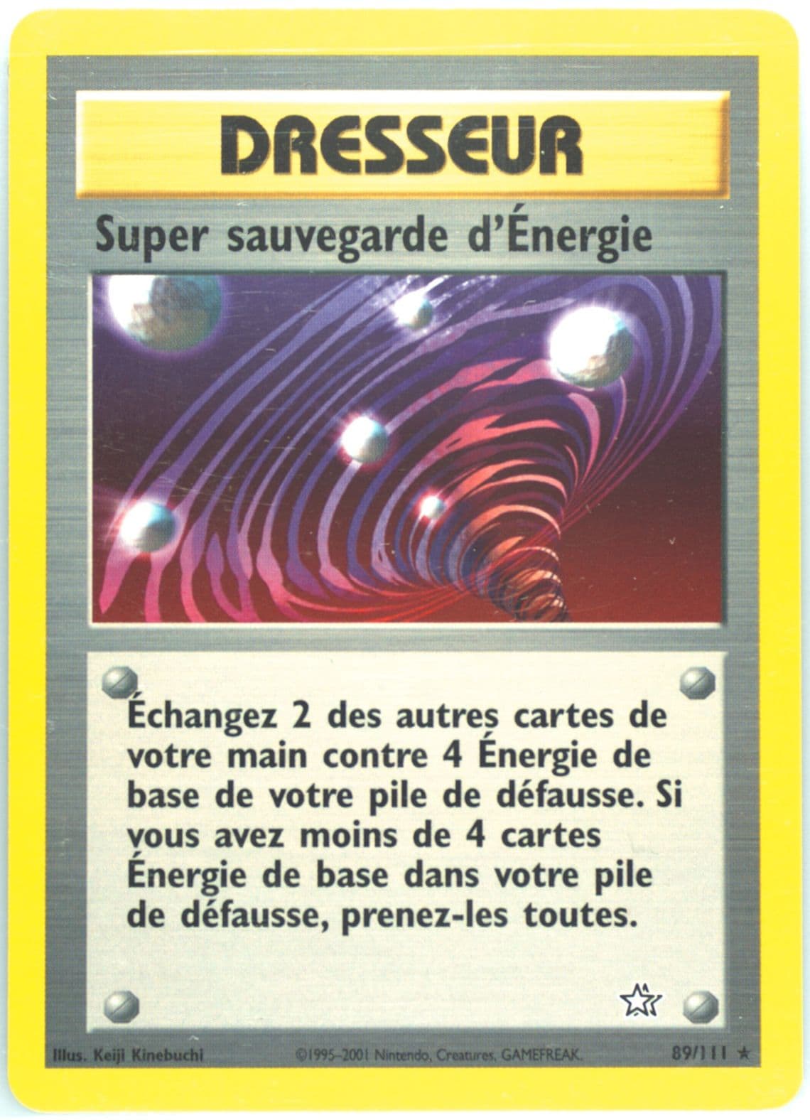 Super Sauvegarde D'Energie (89) 2001 Pokemon French Neo Genesis