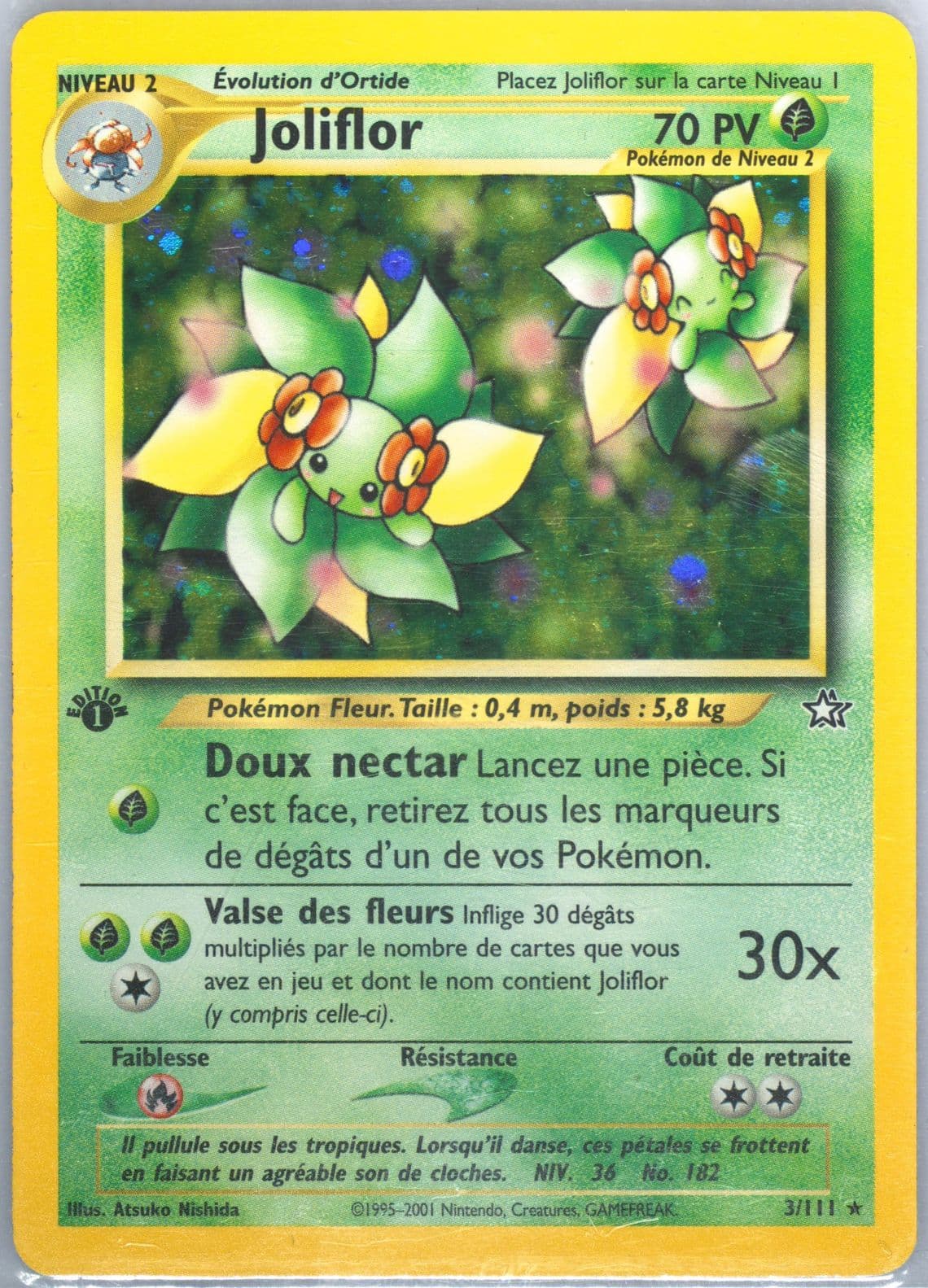 Joliflor-Holo 1st Edition (3) 2001 Pokemon French Neo Genesis