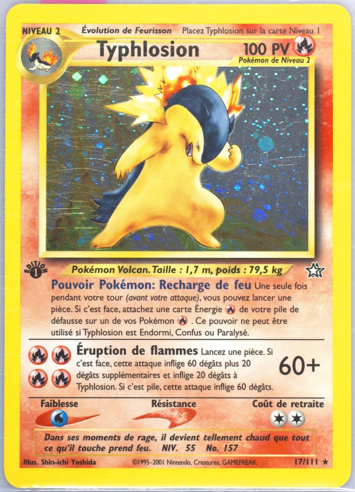 Typhlosion-Holo 1st Edition (17) 2001 Pokemon French Neo Genesis