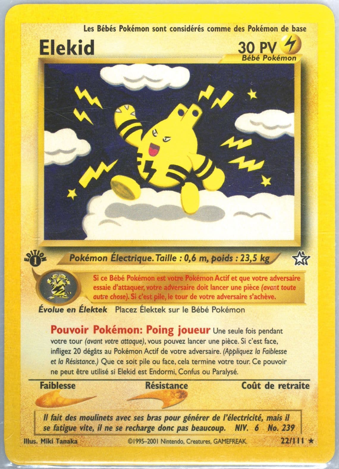Elekid 1st Edition (22) 2001 Pokemon French Neo Genesis