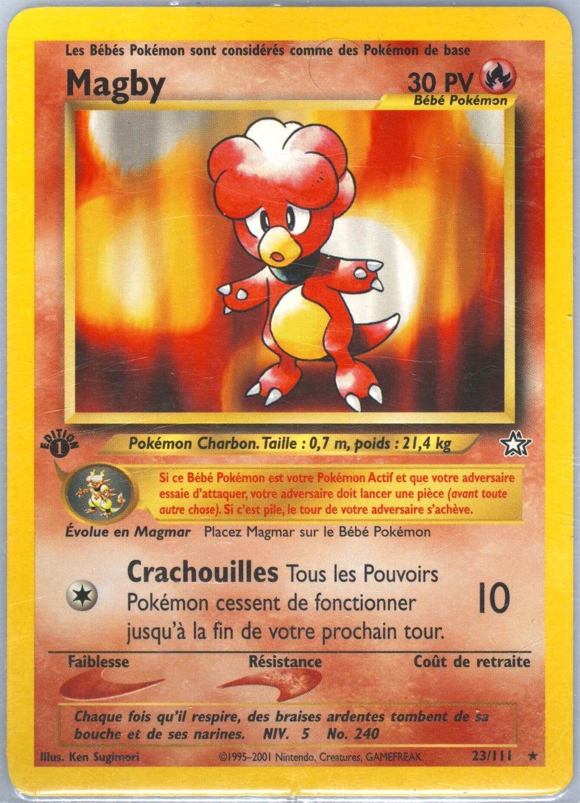 Magby 1st Edition (23) 2001 Pokemon French Neo Genesis