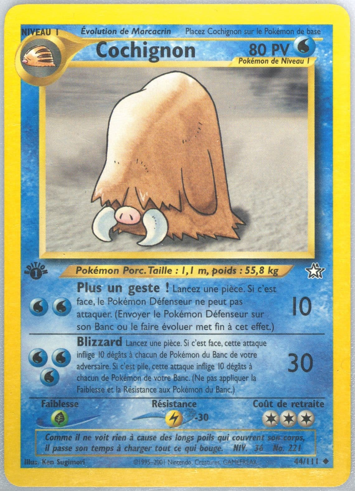Cochignon 1st Edition (44) 2001 Pokemon French Neo Genesis