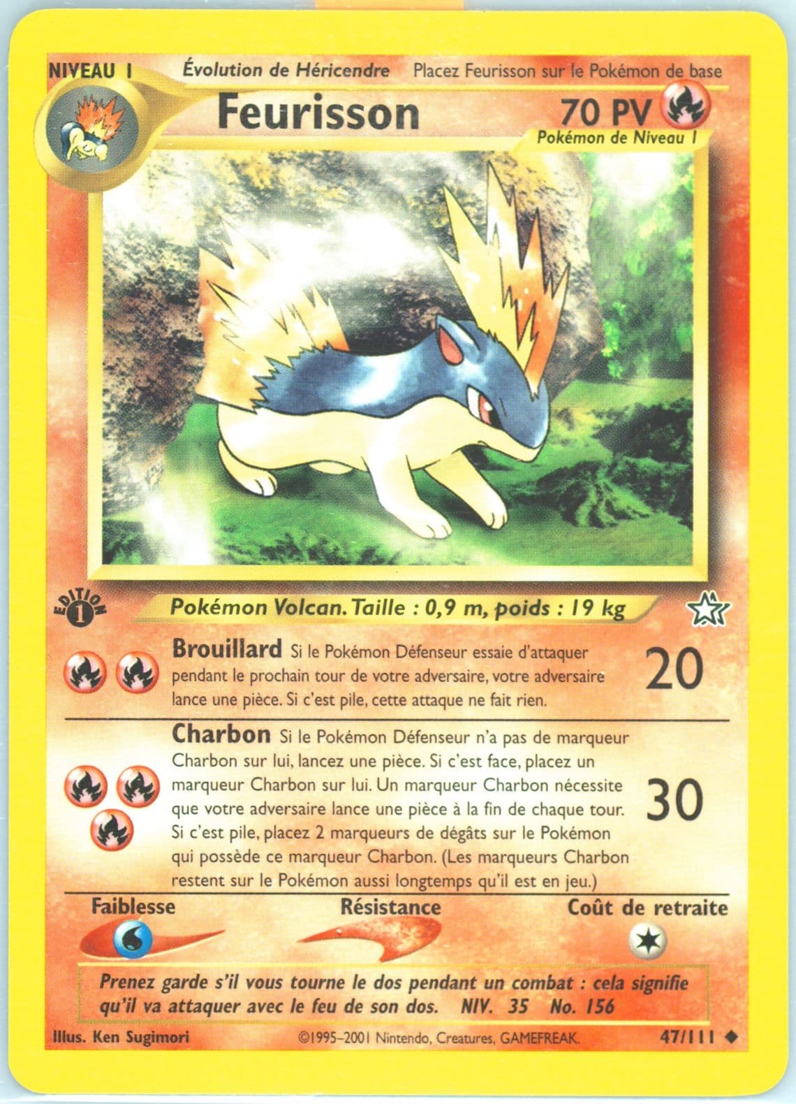 Feurisson 1st Edition (47) 2001 Pokemon French Neo Genesis