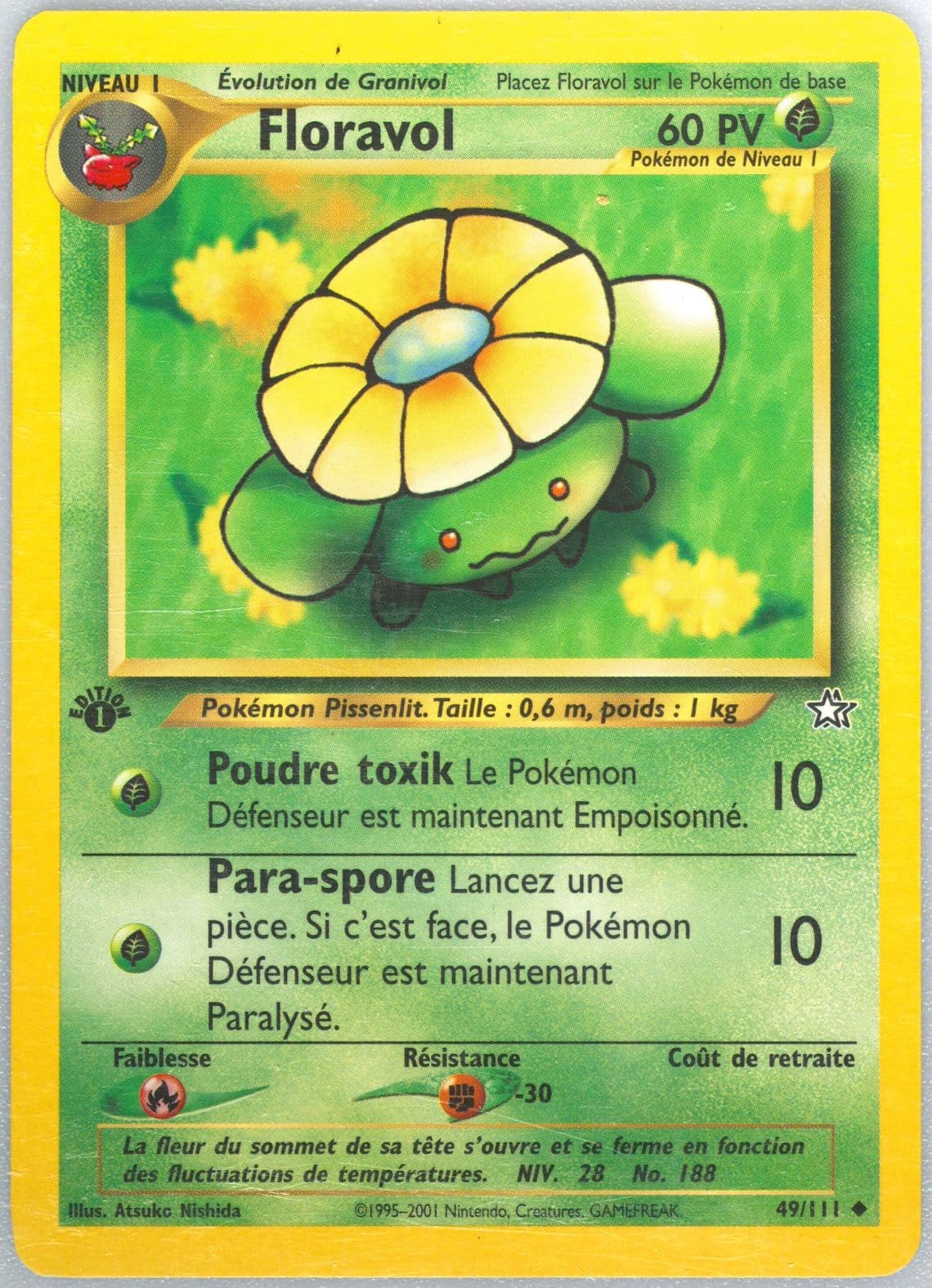 Floravol 1st Edition (49) 2001 Pokemon French Neo Genesis
