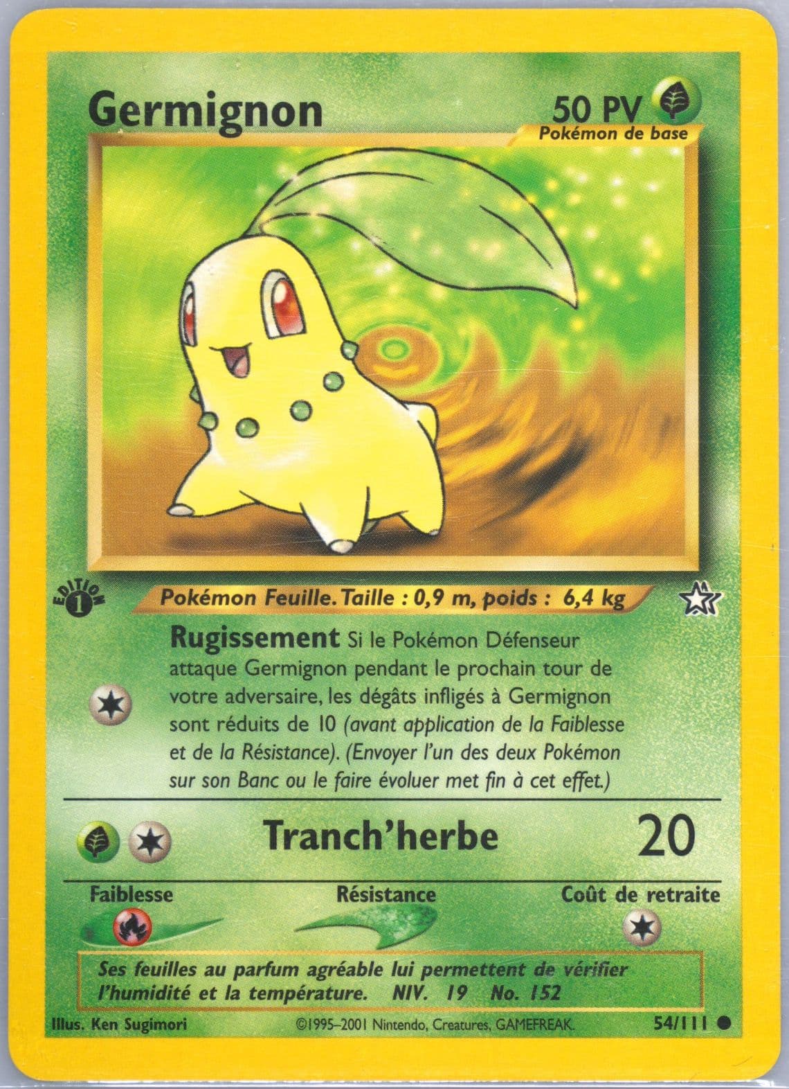 Germignon 1st Edition (54) 2001 Pokemon French Neo Genesis