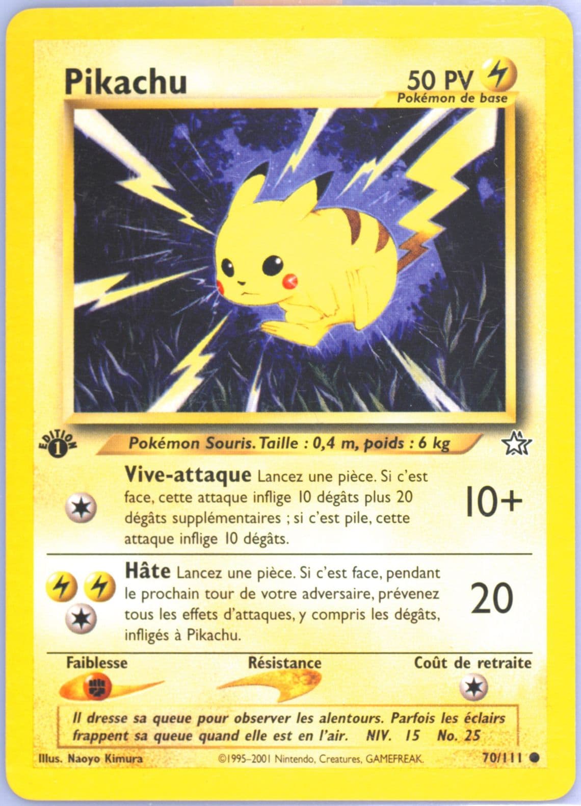 Pikachu 1st Edition (70) 2001 Pokemon French Neo Genesis