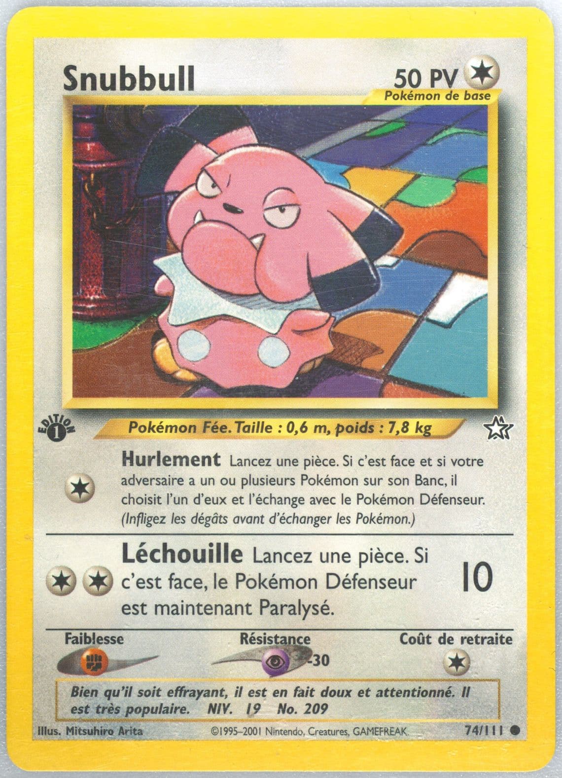 Snubbull 1st Edition (74) 2001 Pokemon French Neo Genesis