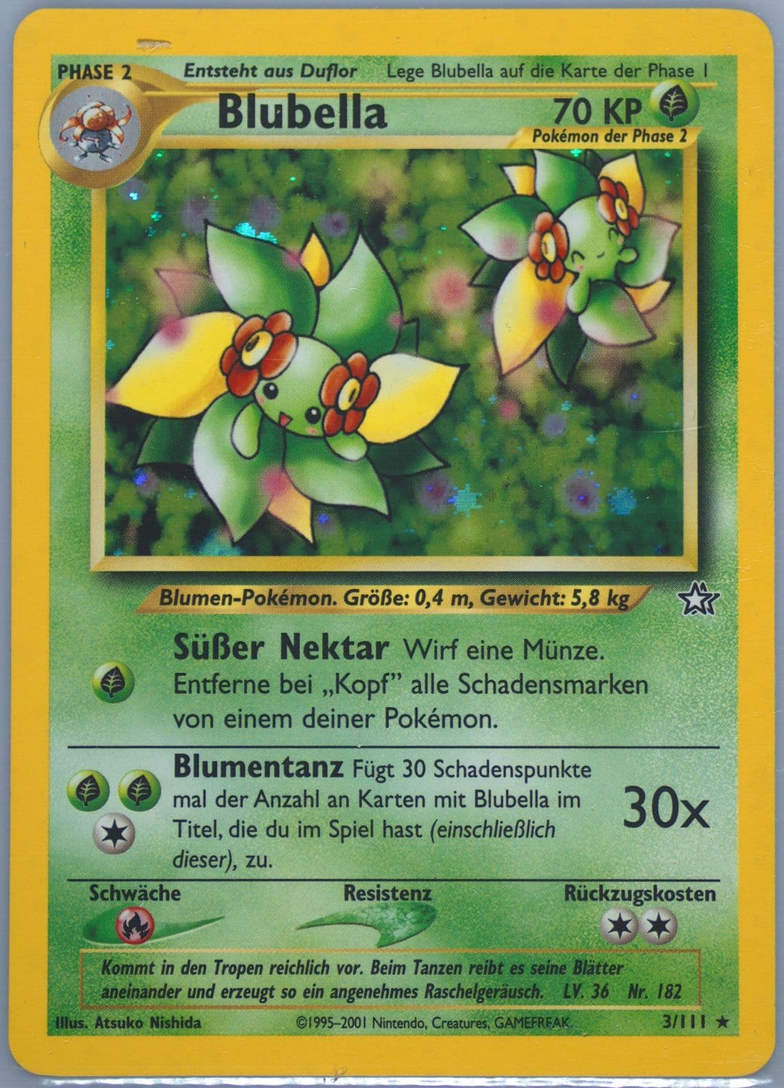 Blubella-Holo (3) 2001 Pokemon German Neo Genesis