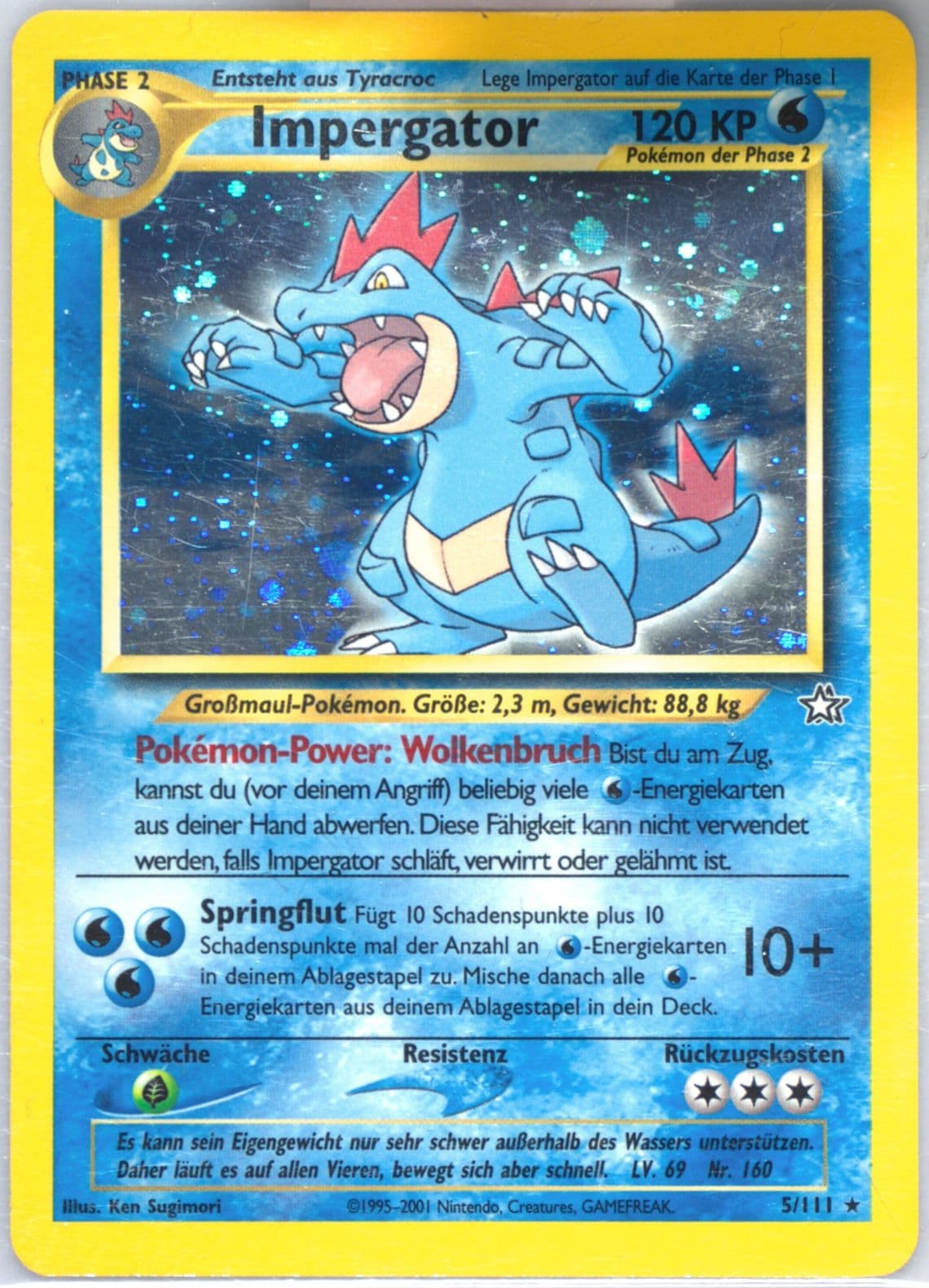 Impergator-Holo (5) 2001 Pokemon German Neo Genesis