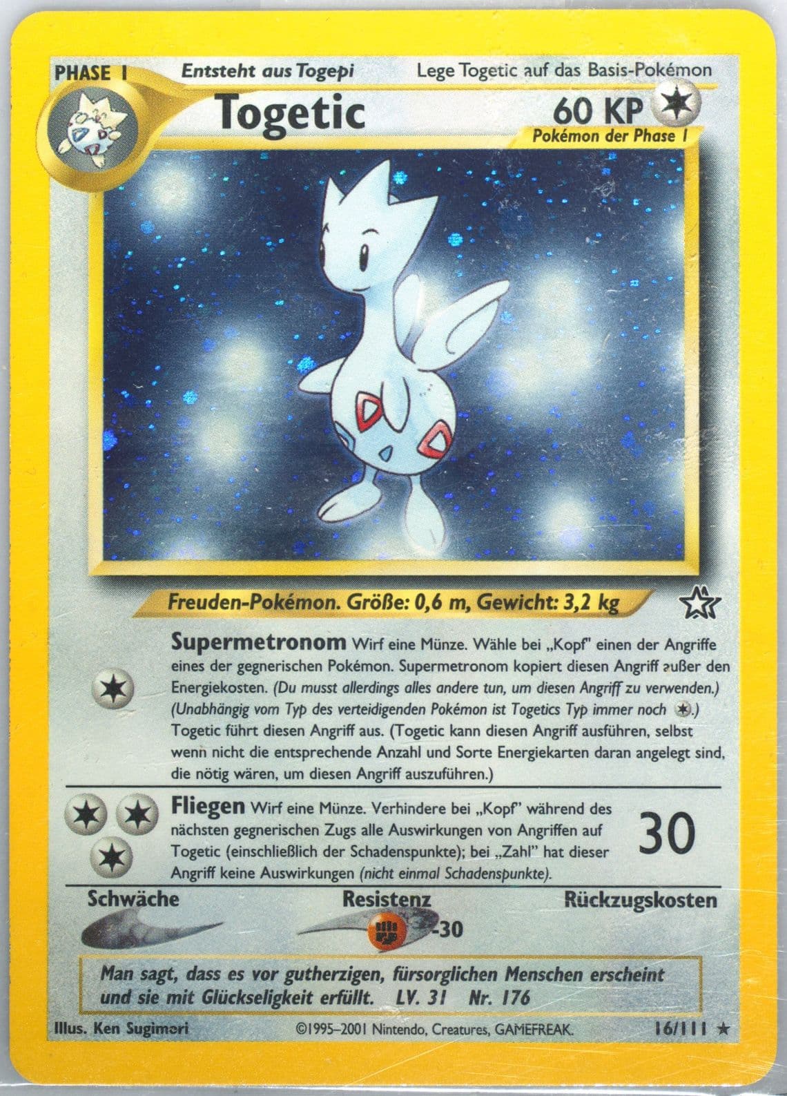 Togetic-Holo (16) 2001 Pokemon German Neo Genesis