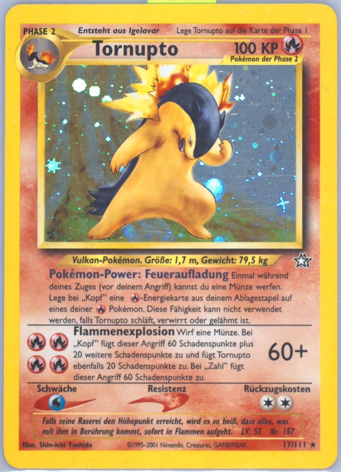 Tornupto-Holo (17) 2001 Pokemon German Neo Genesis