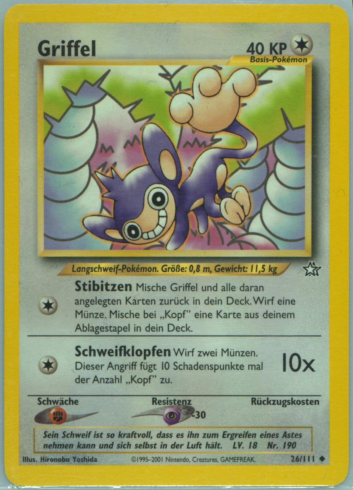 Griffel (26) 2001 Pokemon German Neo Genesis