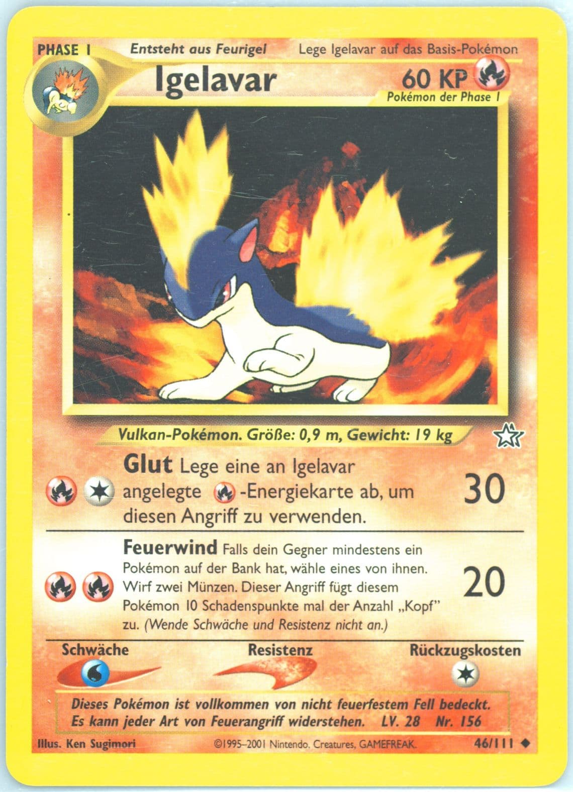 Igelavar (46) 2001 Pokemon German Neo Genesis