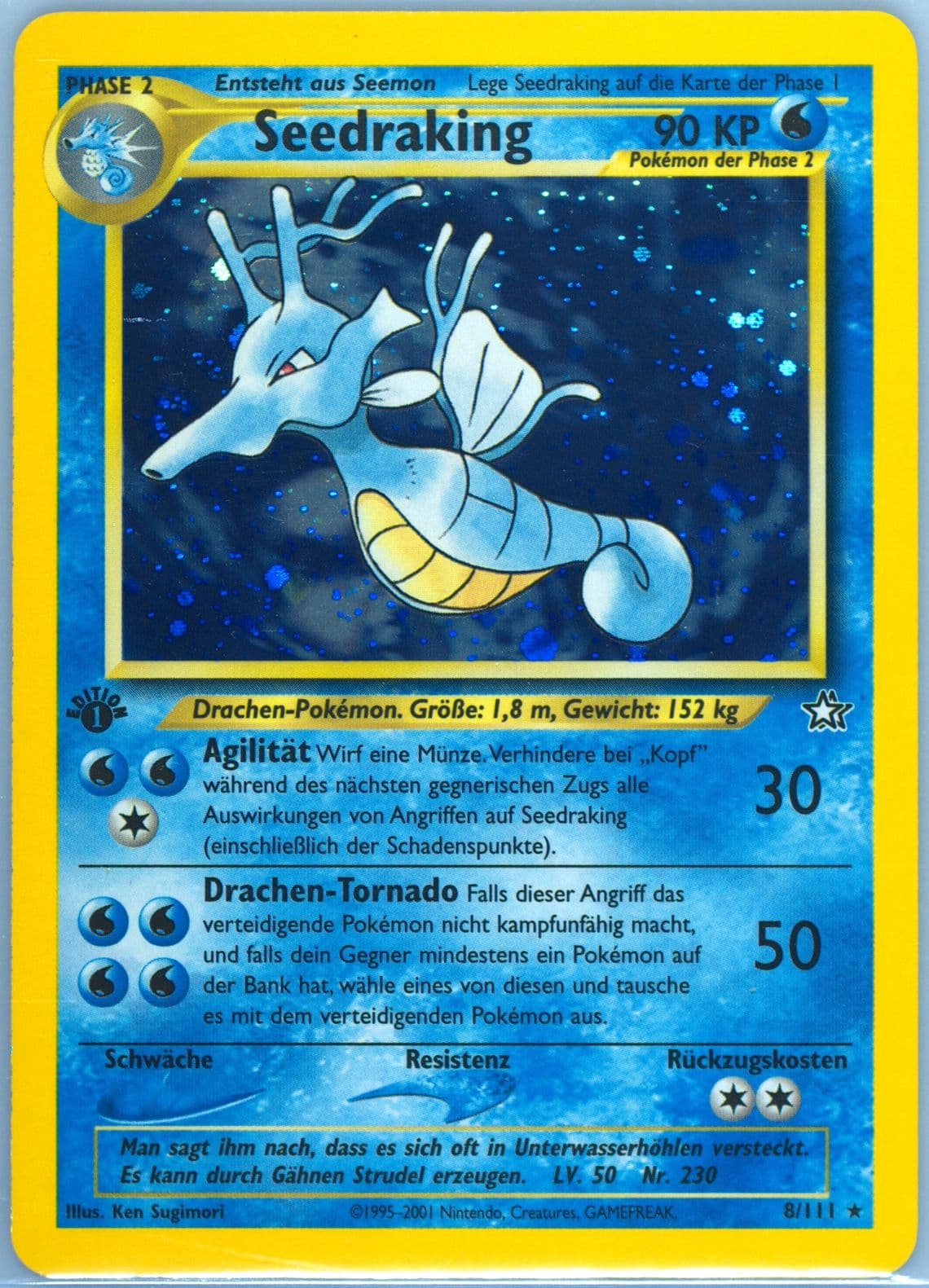 Seedraking-Holo 1st Edition (8) 2001 Pokemon German Neo Genesis
