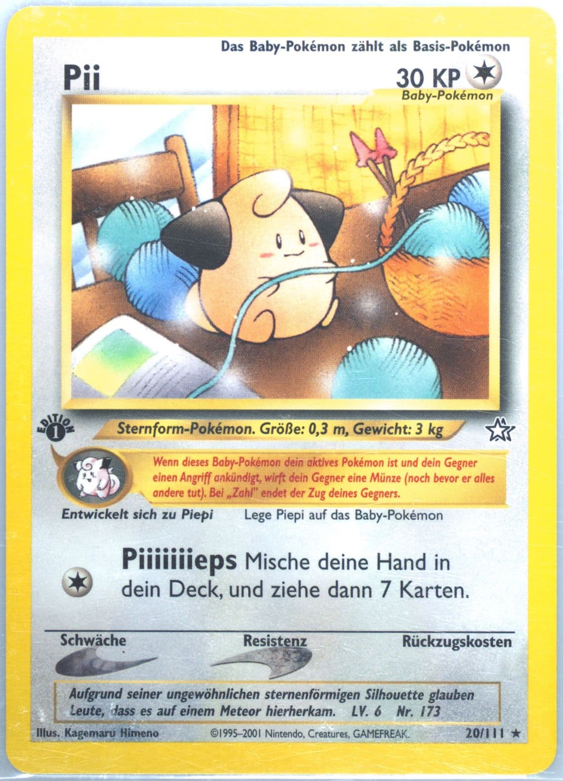 Pii 1st Edition (20) 2001 Pokemon German Neo Genesis