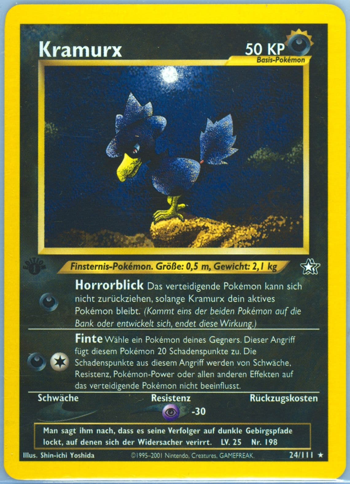 Kramurx 1st Edition (24) 2001 Pokemon German Neo Genesis