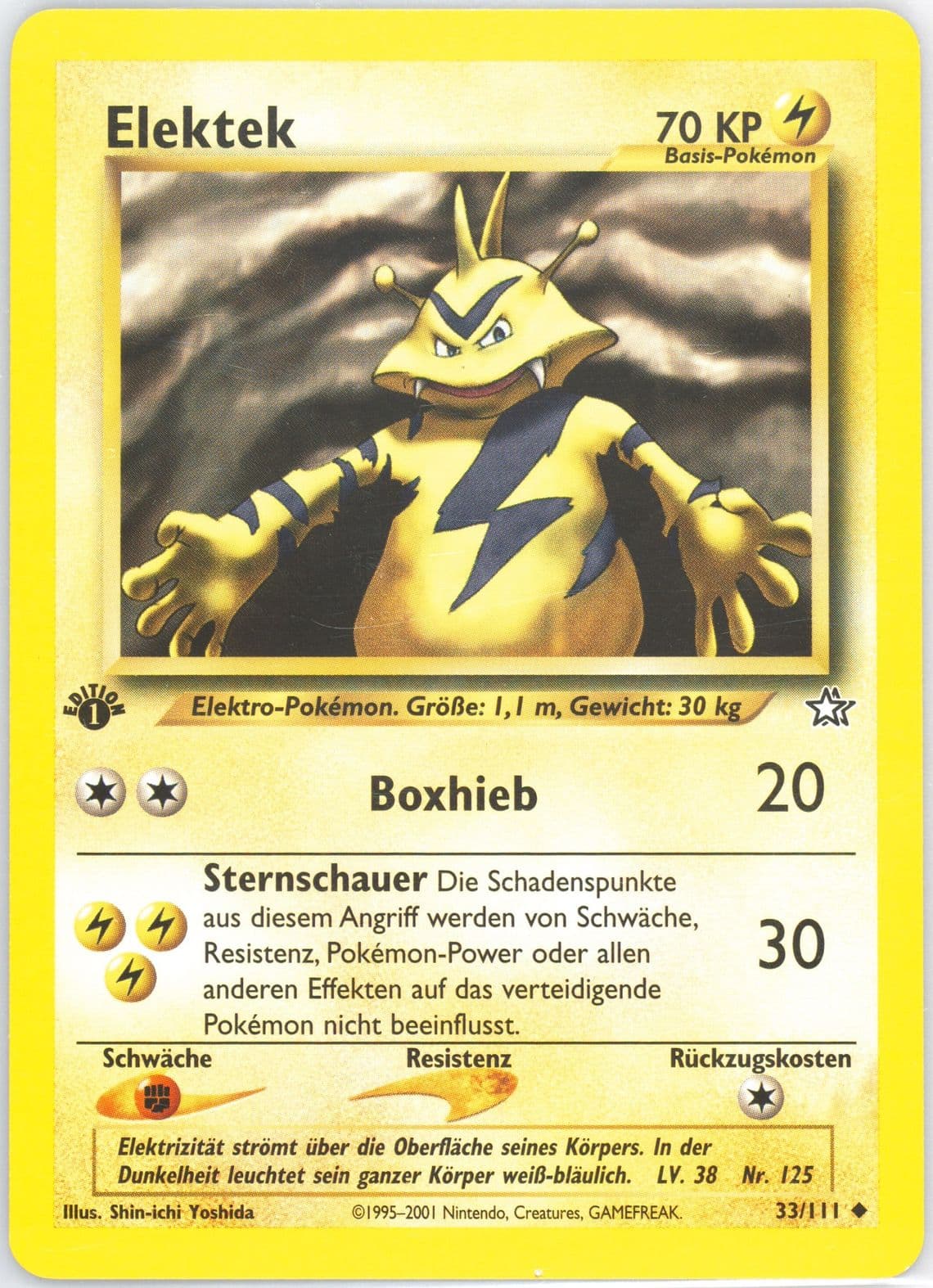 Elektek 1st Edition (33) 2001 Pokemon German Neo Genesis