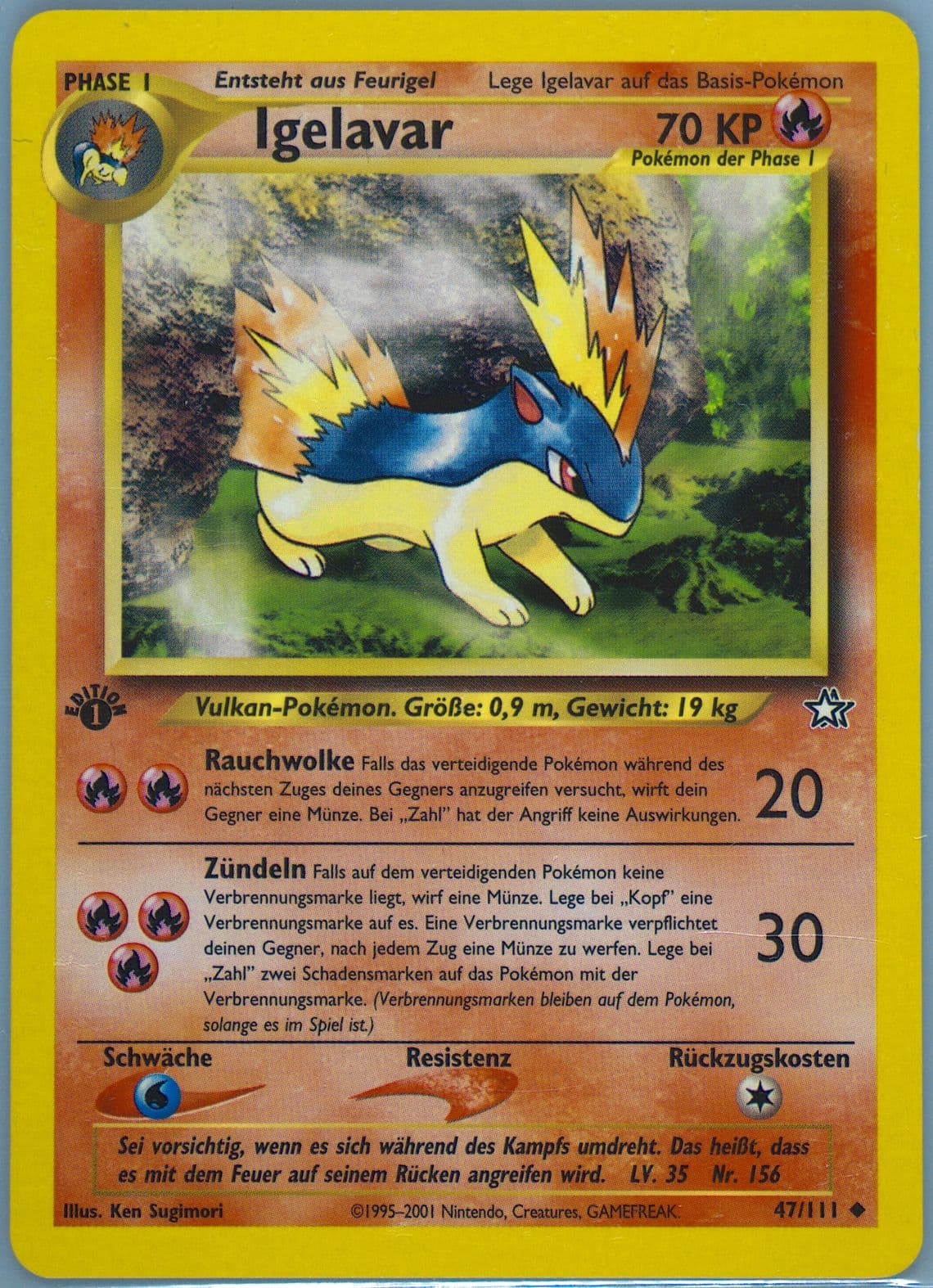 Igelavar 1st Edition (47) 2001 Pokemon German Neo Genesis