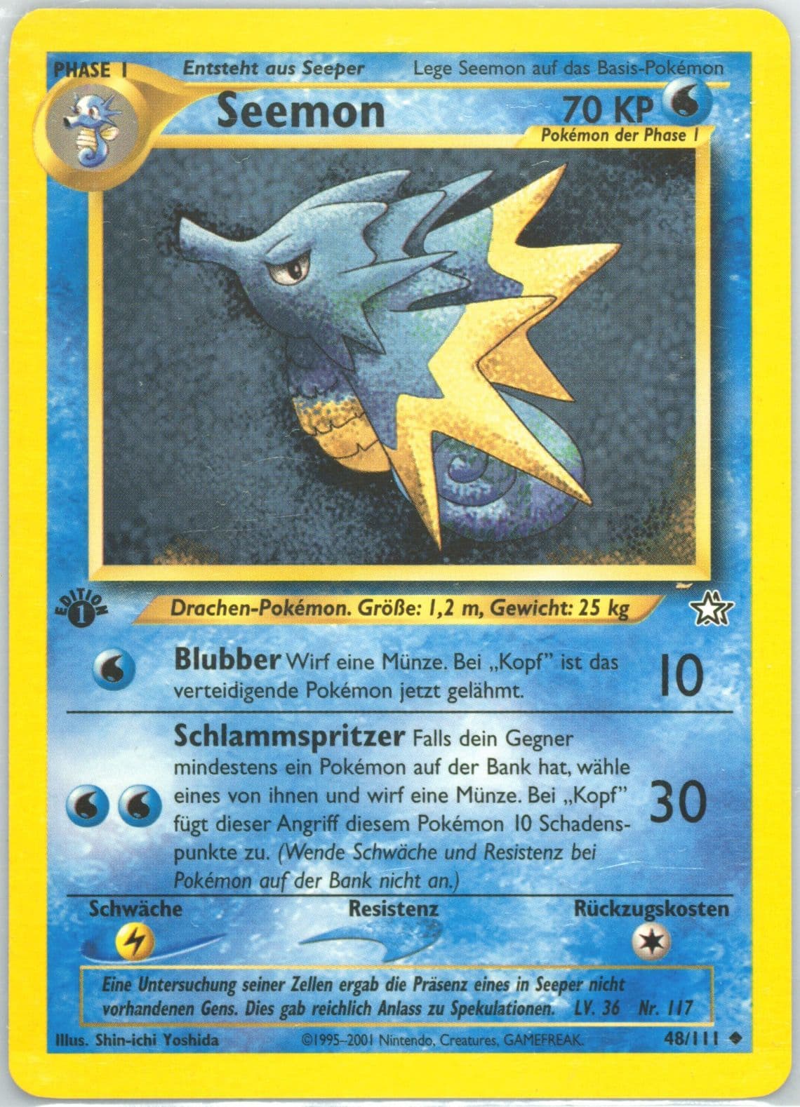 Seemon 1st Edition (48) 2001 Pokemon German Neo Genesis