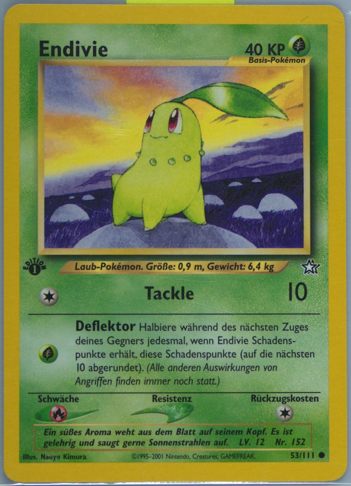 Endivie 1st Edition (53) 2001 Pokemon German Neo Genesis