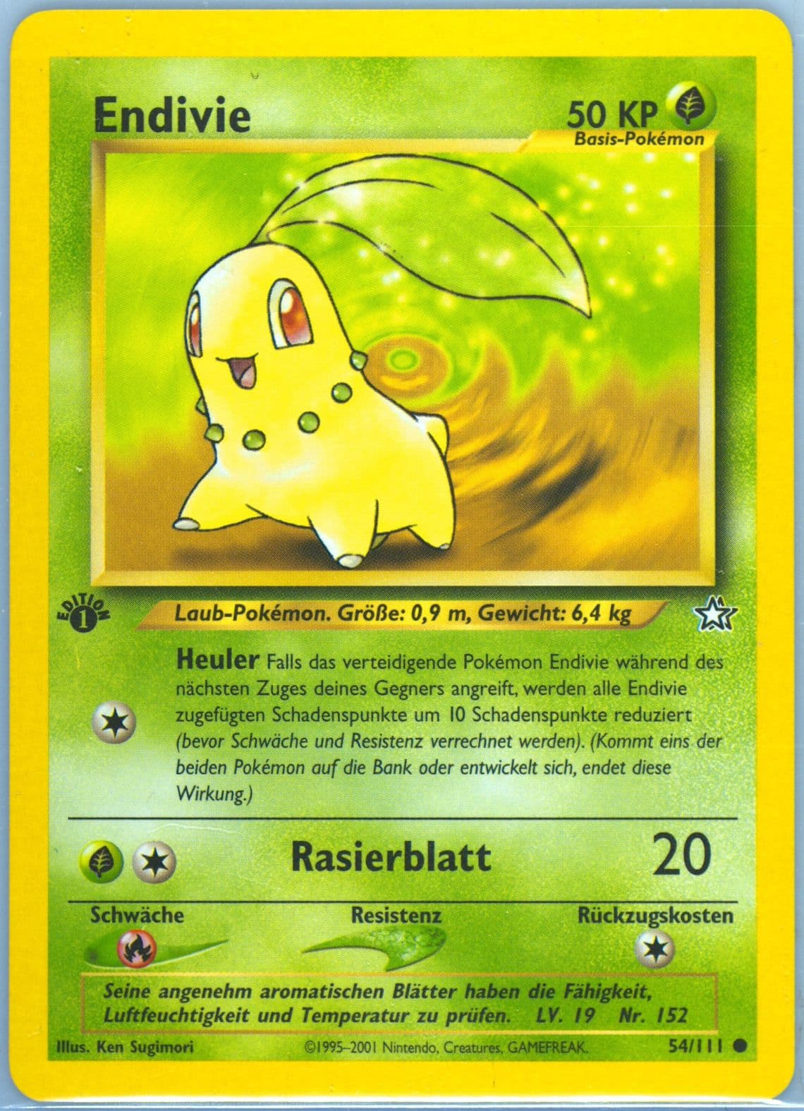 Endivie 1st Edition (54) 2001 Pokemon German Neo Genesis