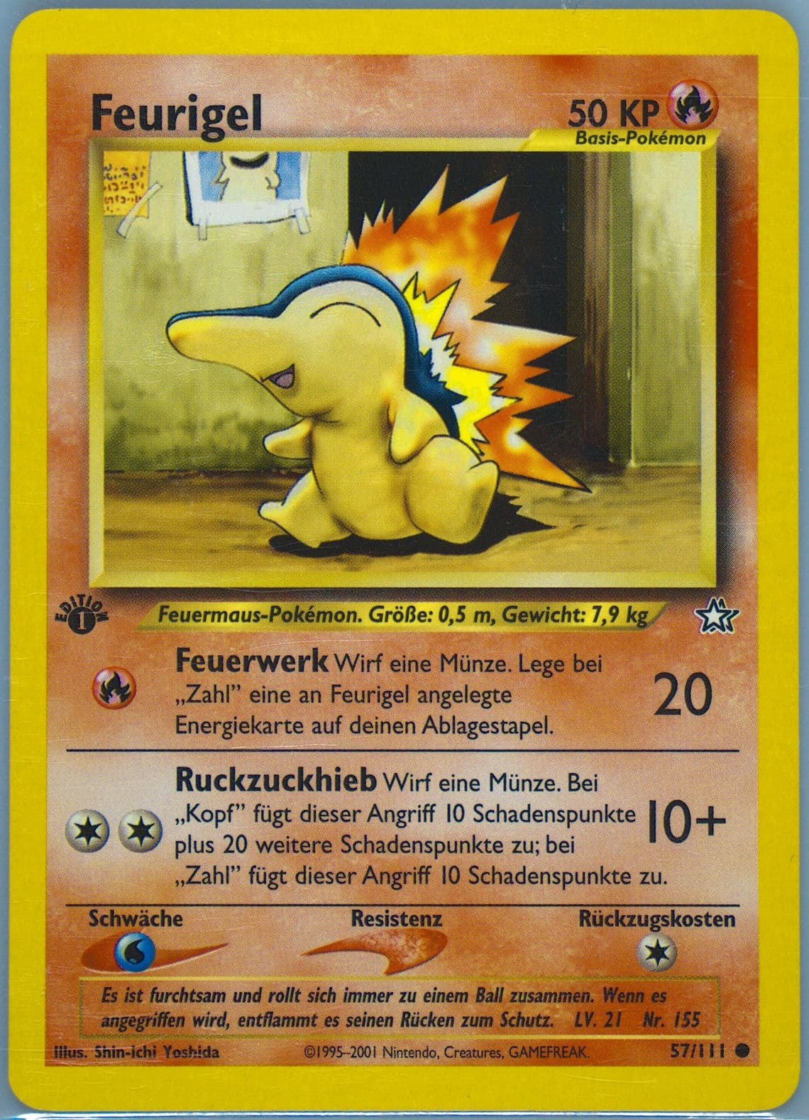 Feurigel 1st Edition (57) 2001 Pokemon German Neo Genesis