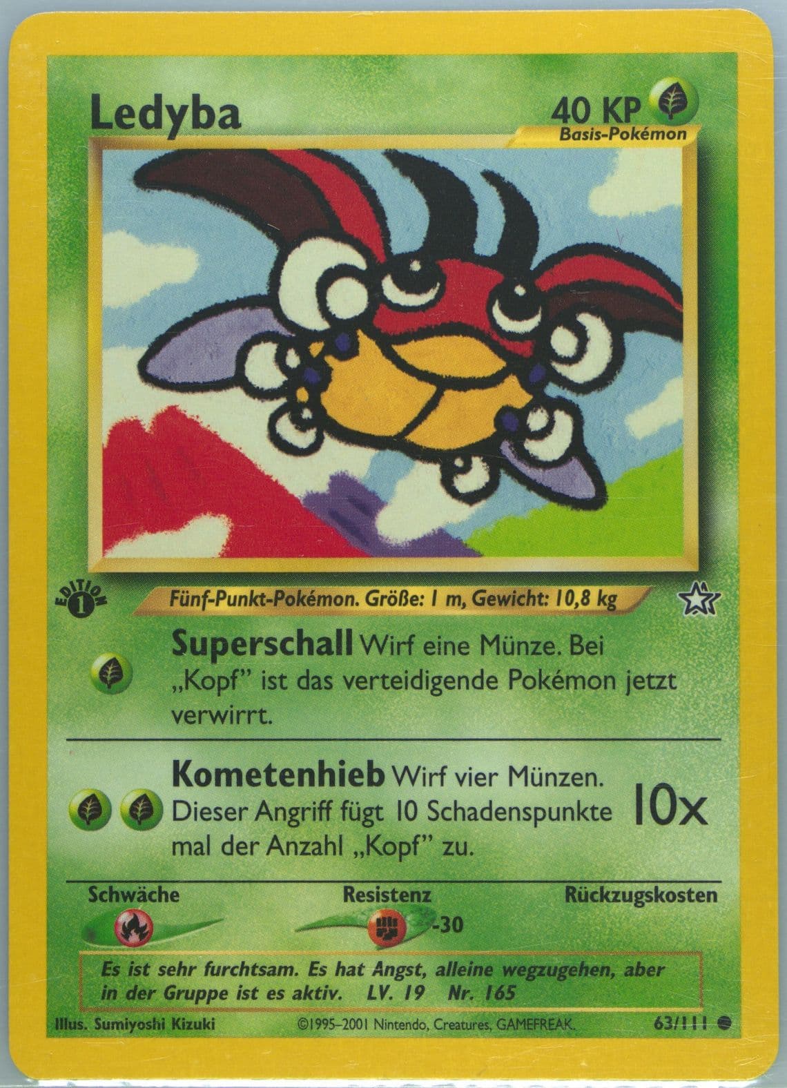 Ledyba 1st Edition (63) 2001 Pokemon German Neo Genesis