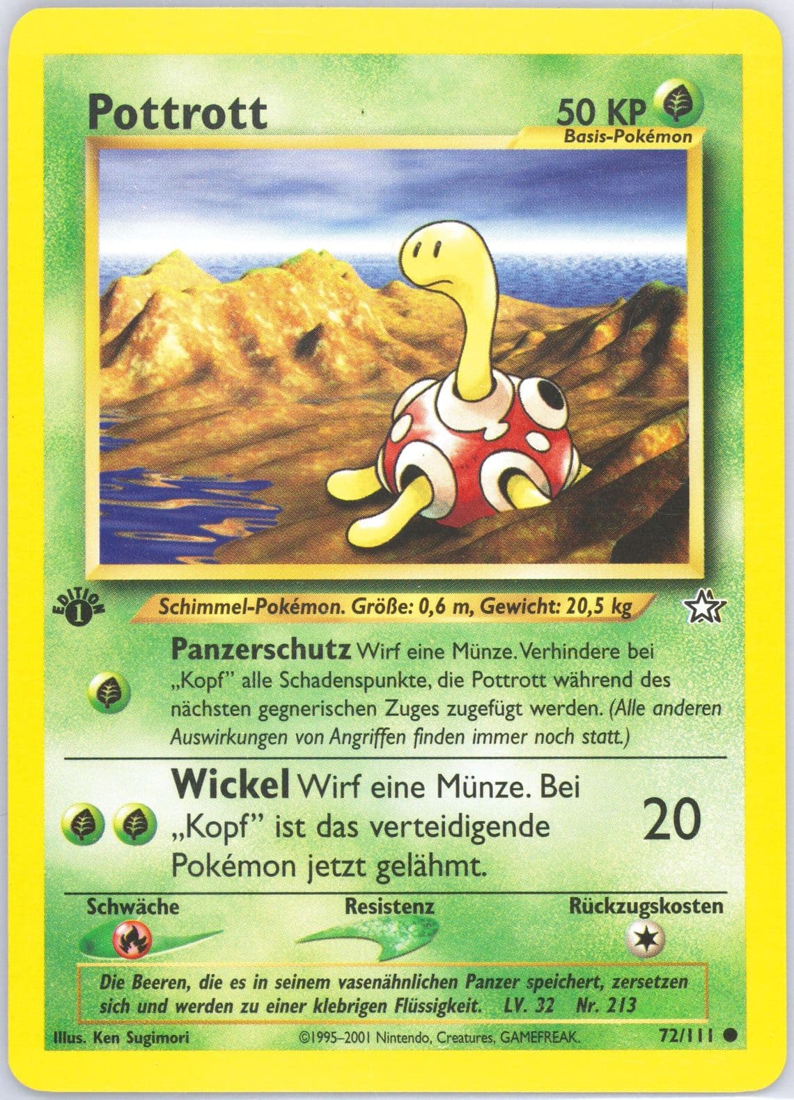 Pottrott 1st Edition (72) 2001 Pokemon German Neo Genesis