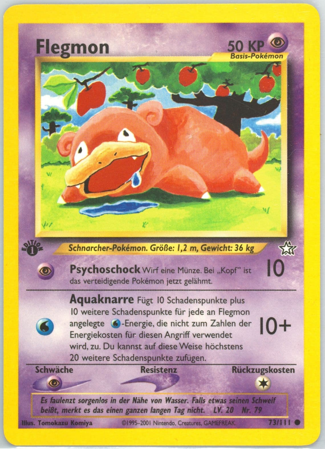 Flegmon 1st Edition (73) 2001 Pokemon German Neo Genesis
