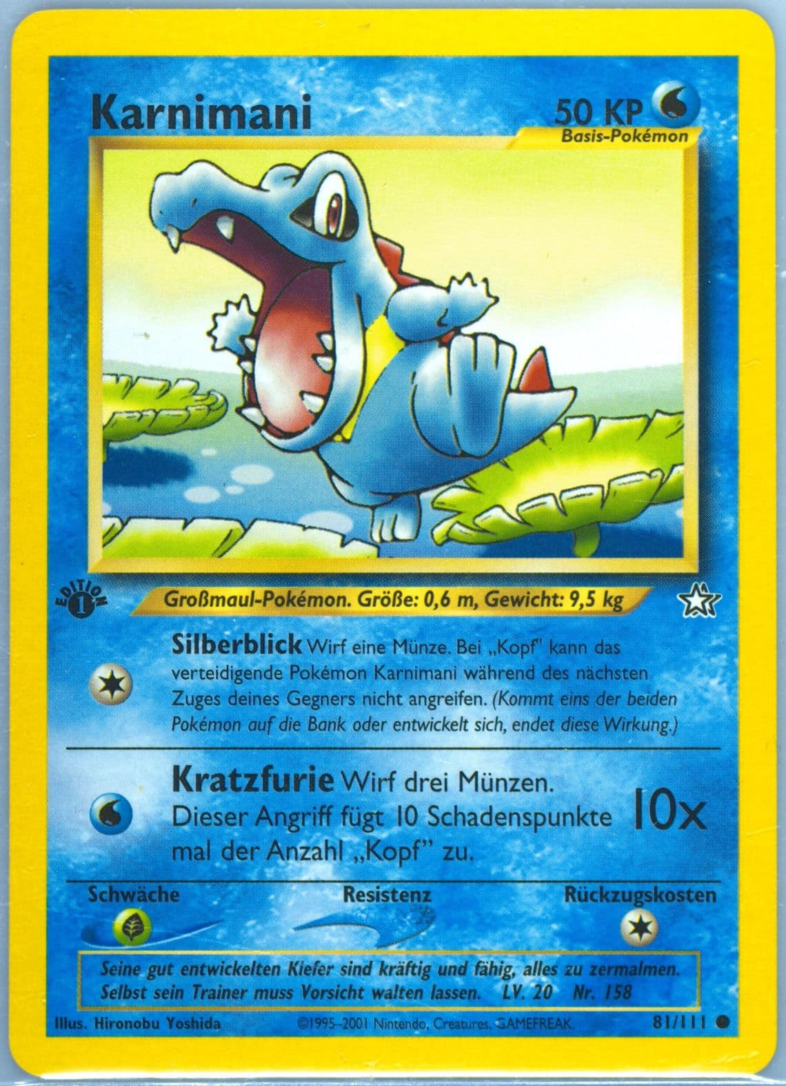 Karnimani 1st Edition (81) 2001 Pokemon German Neo Genesis