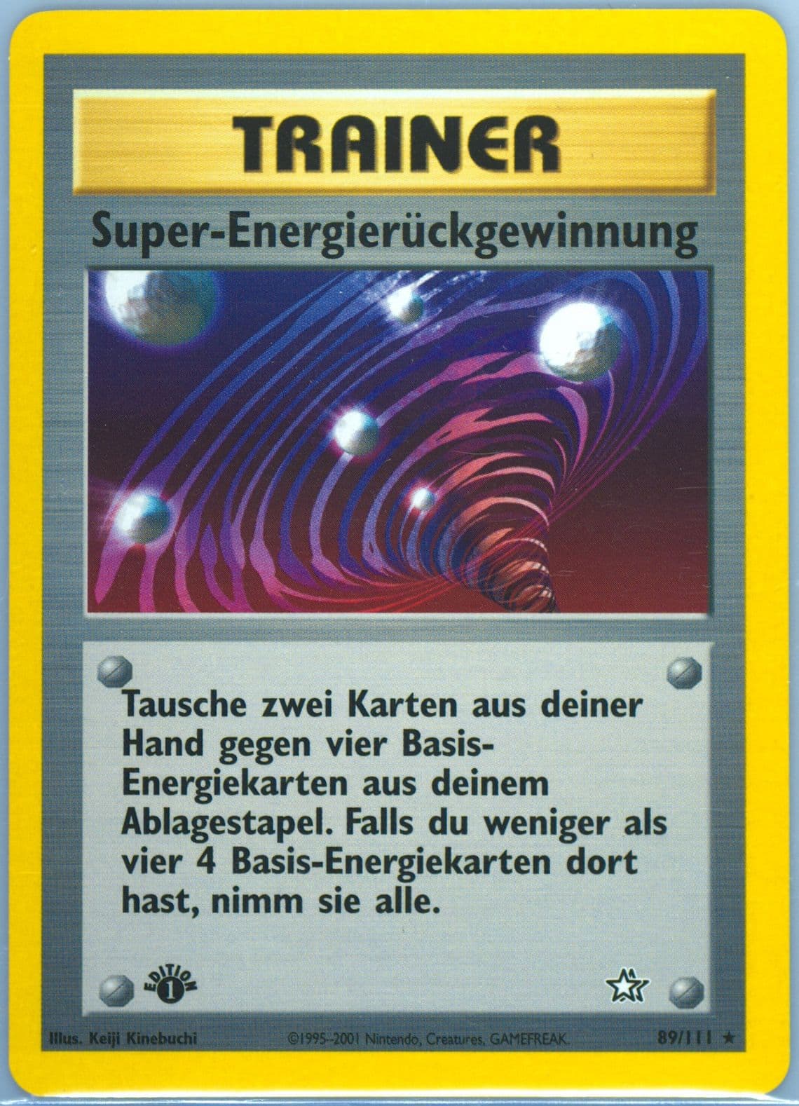 Super-Energieruckgewinnung 1st Edition (89) 2001 Pokemon German Neo Genesis