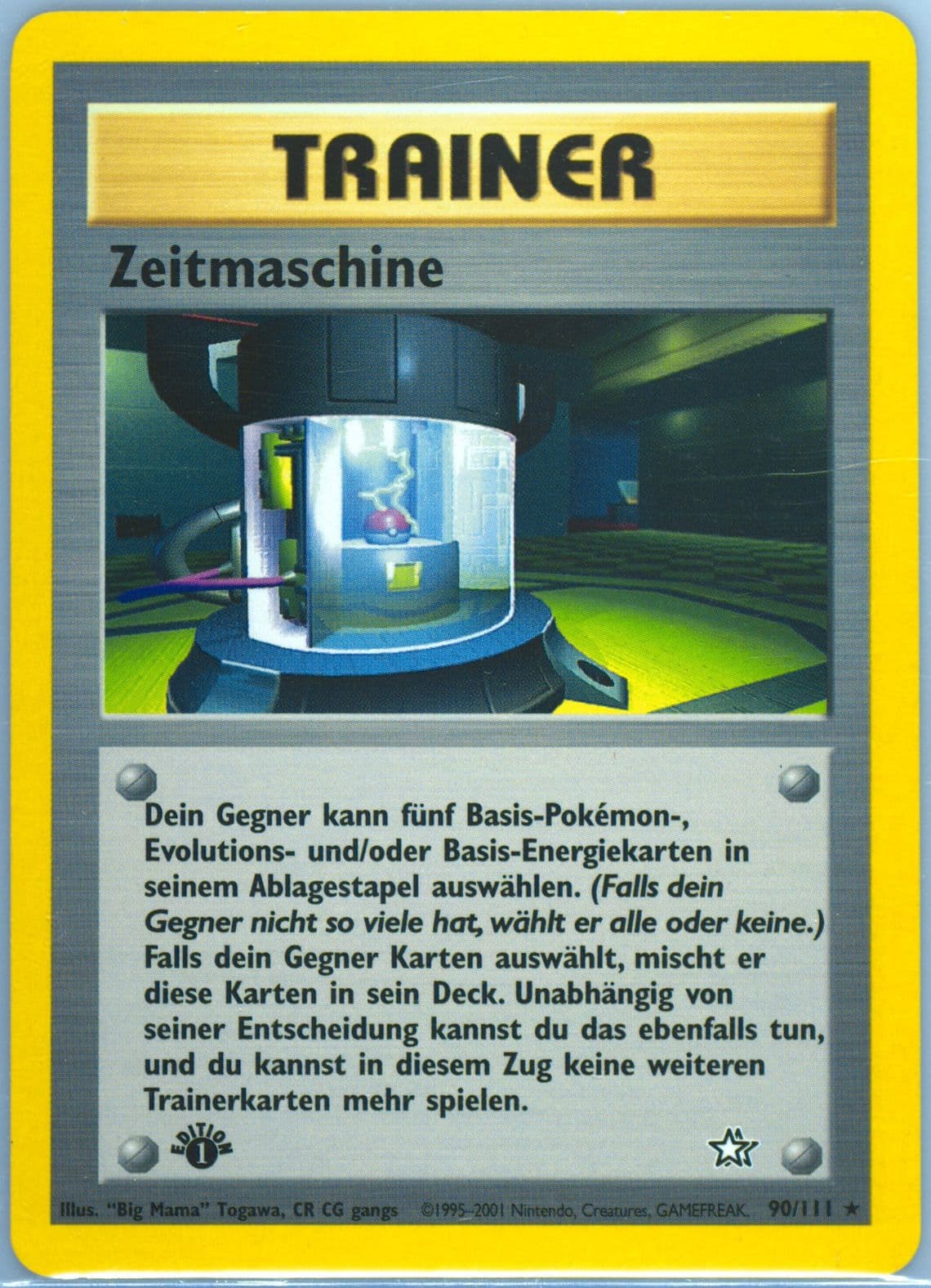 Zeitmaschine 1st Edition (90) 2001 Pokemon German Neo Genesis