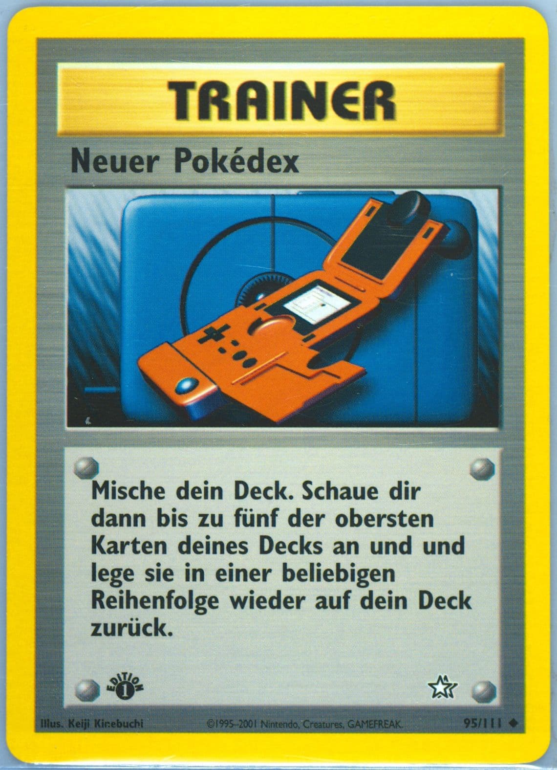 Neuer Pokedex 1st Edition (95) 2001 Pokemon German Neo Genesis