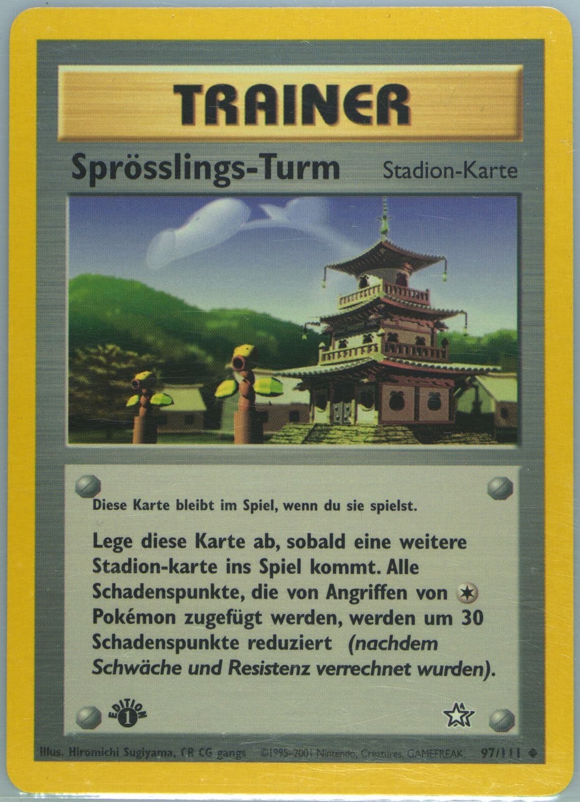 Sprosslings-Turm 1st Edition (97) 2001 Pokemon German Neo Genesis