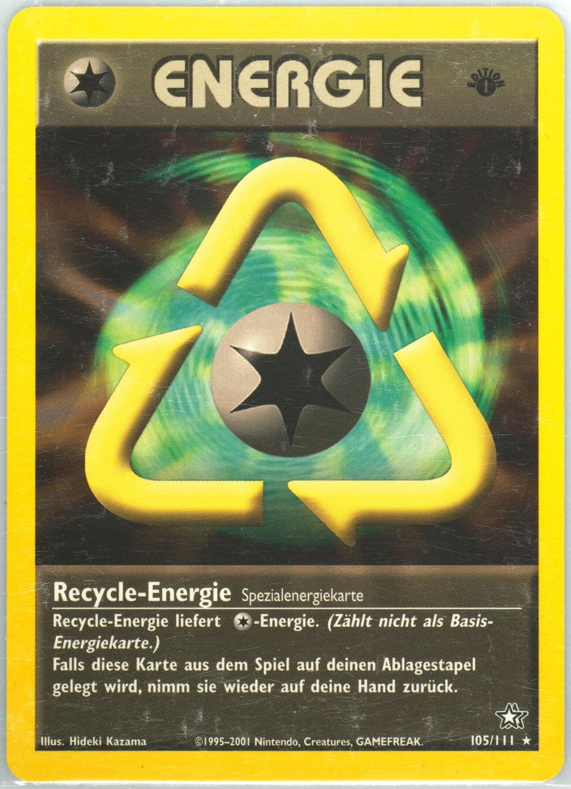 Recycle-Energie 1st Edition (105) 2001 Pokemon German Neo Genesis