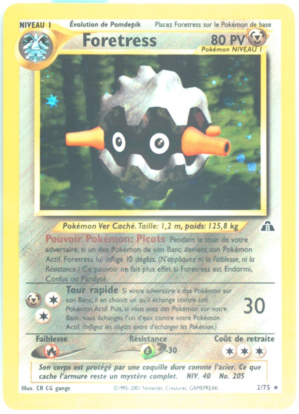 Foretress-Holo French (2) 2001 Pokemon Neo Discovery