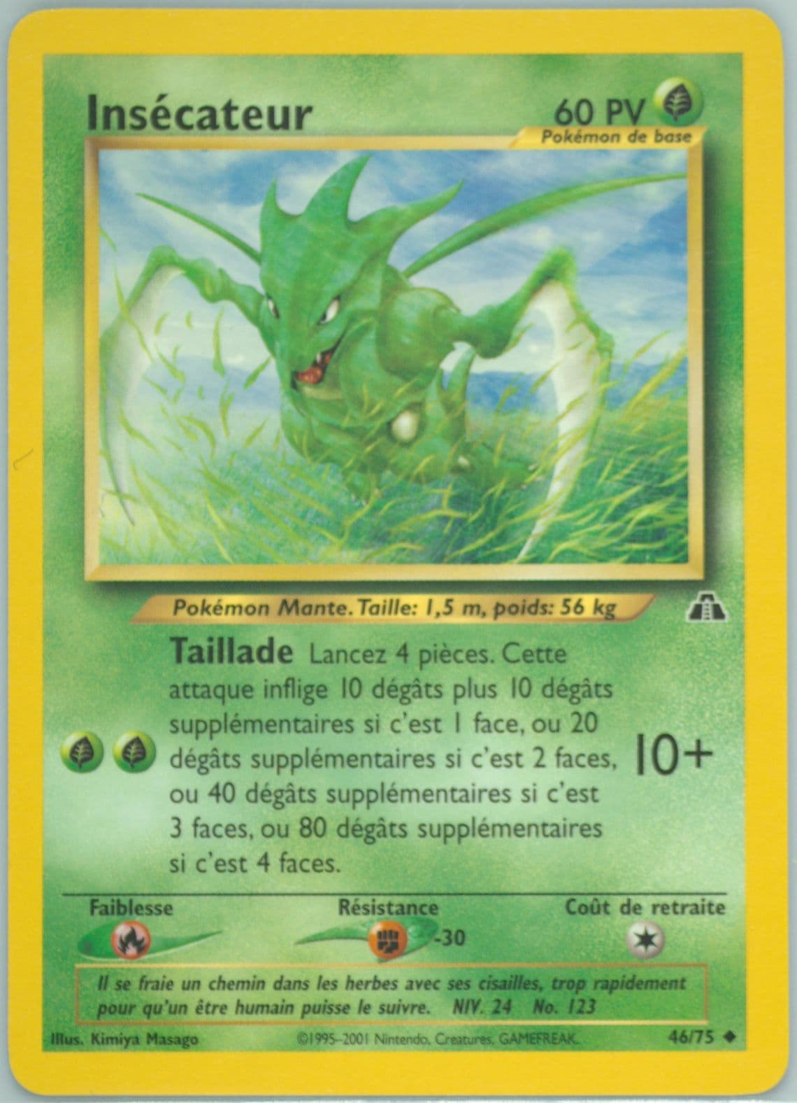 Insecateur French (46) 2001 Pokemon Neo Discovery