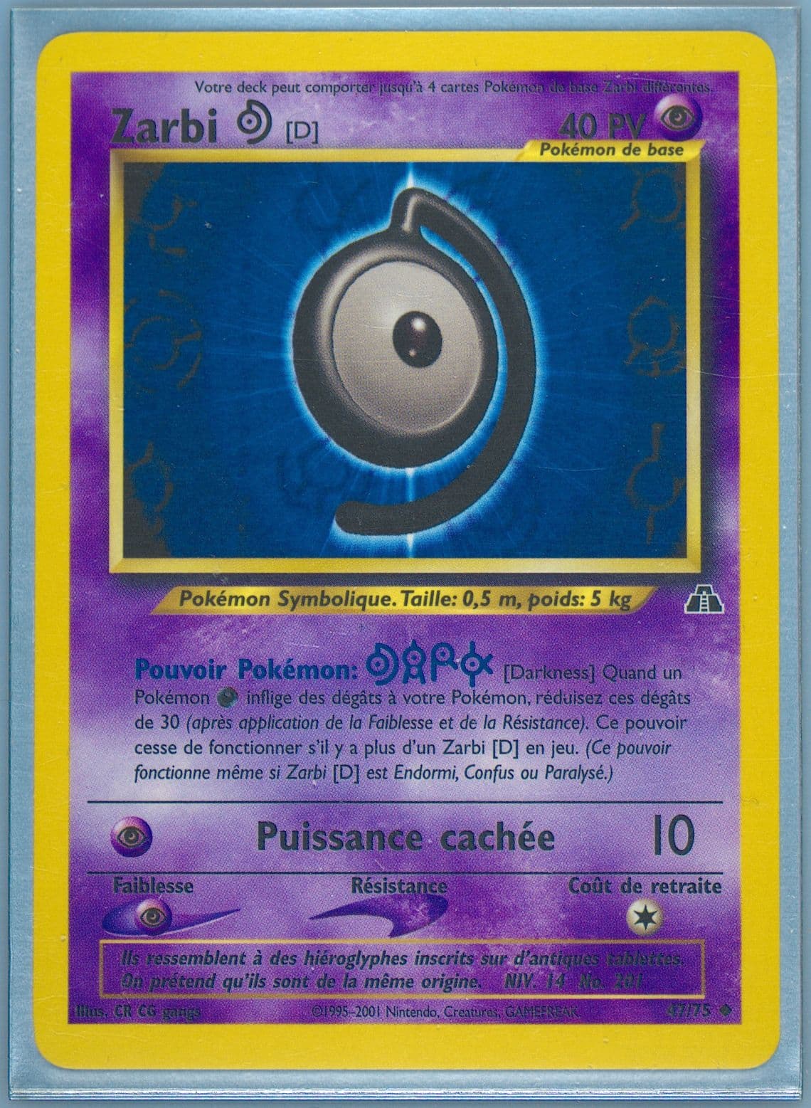 Zarbi D French (47) 2001 Pokemon Neo Discovery