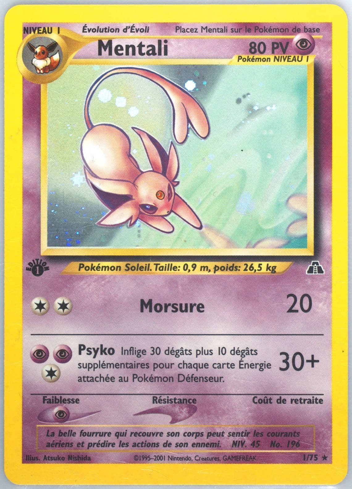Mentali-Holo French-1st Edition (1) 2001 Pokemon Neo Discovery