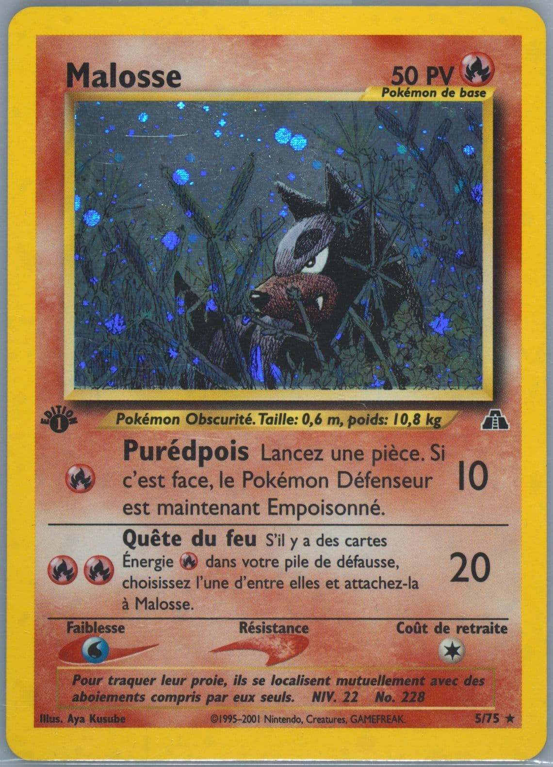Malosse-Holo French-1st Edition (5) 2001 Pokemon Neo Discovery
