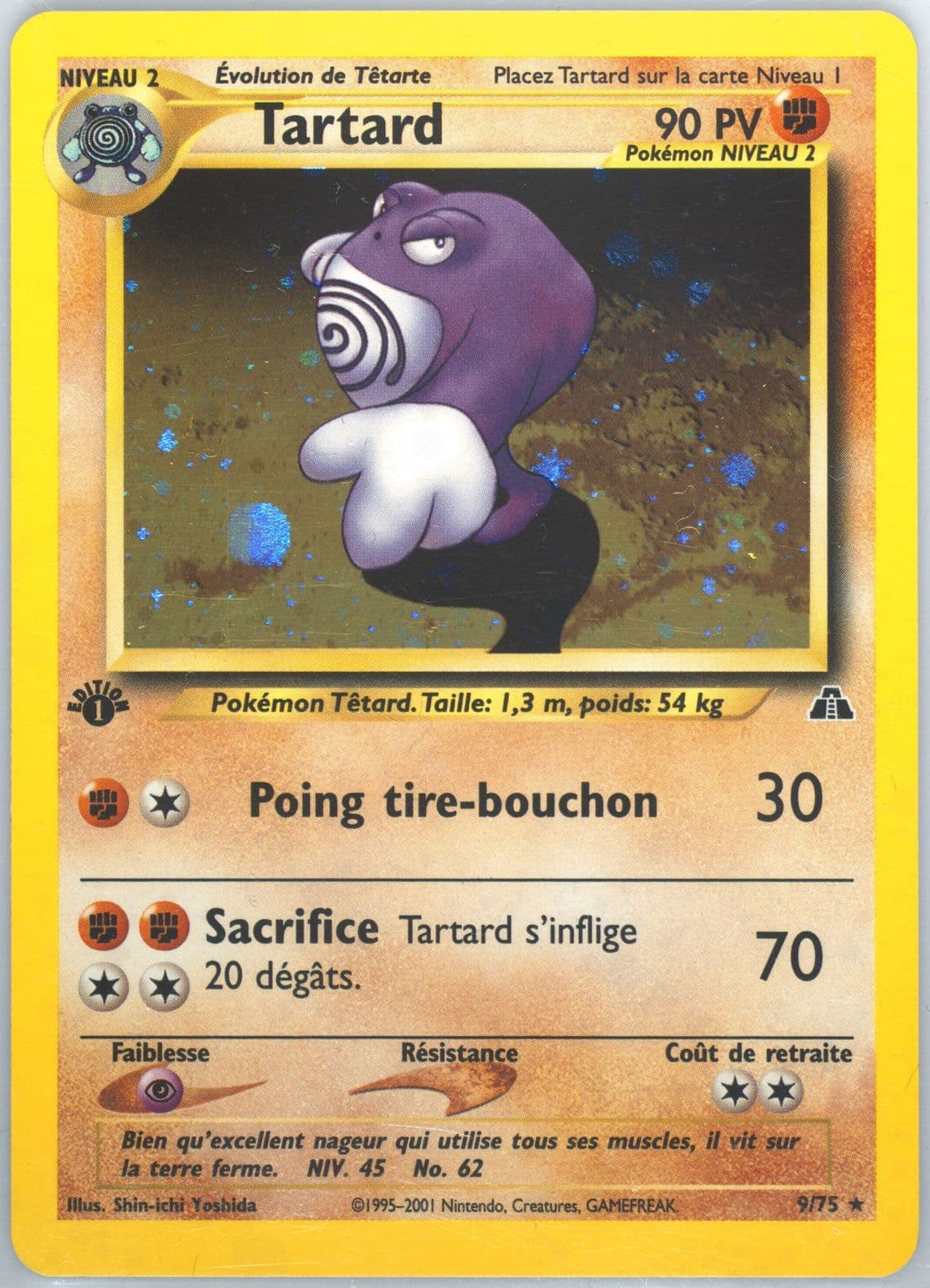Tartard-Holo French-1st Edition (9) 2001 Pokemon Neo Discovery