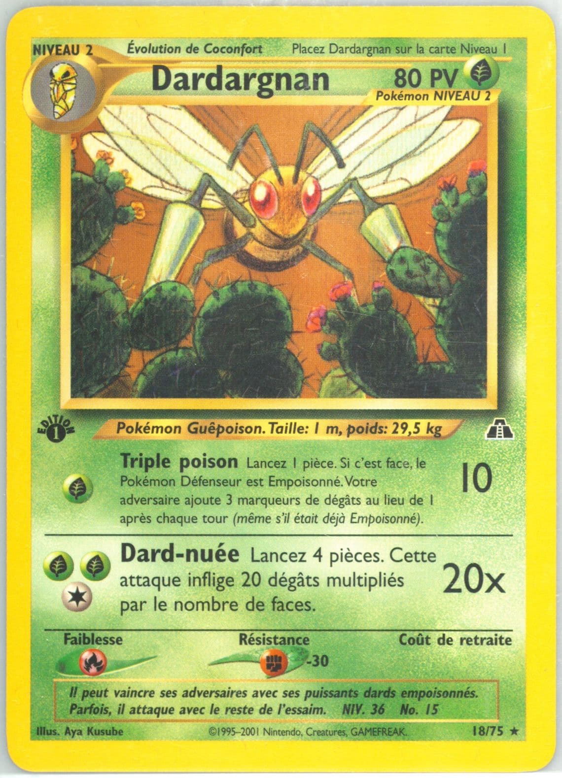 Dardargnan French-1st Edition (18) 2001 Pokemon Neo Discovery