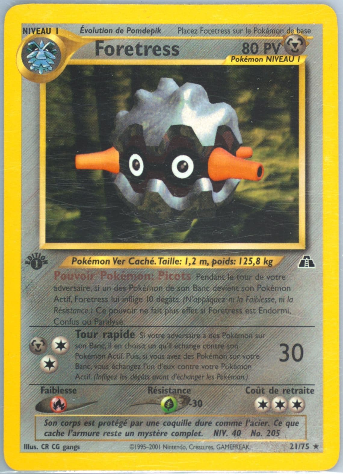 Foretress French-1st Edition (21) 2001 Pokemon Neo Discovery