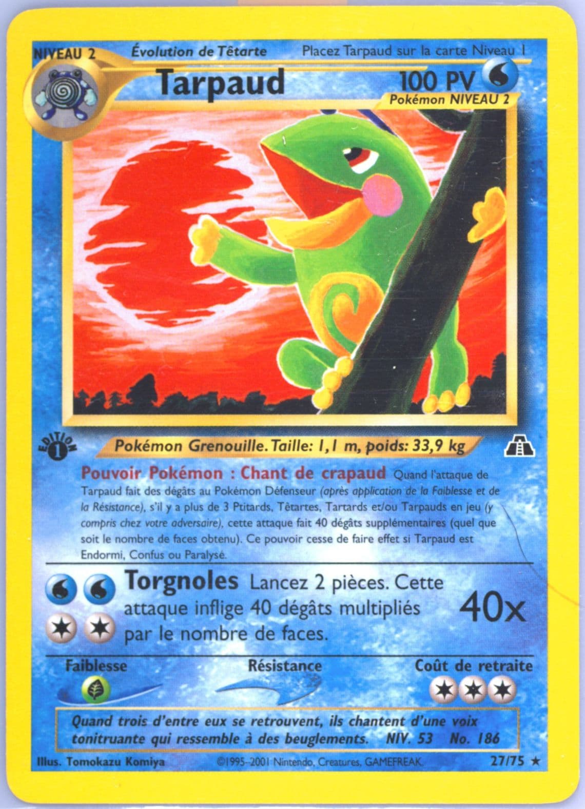 Tarpaud French-1st Edition (27) 2001 Pokemon Neo Discovery
