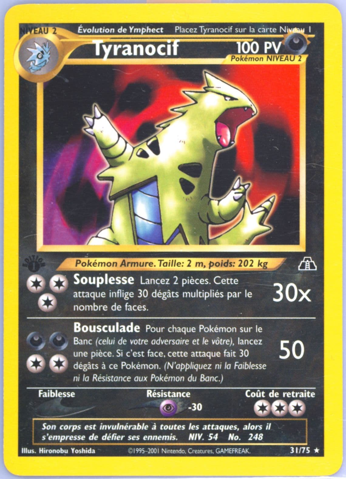 Tyranocif French-1st Edition (31) 2001 Pokemon Neo Discovery