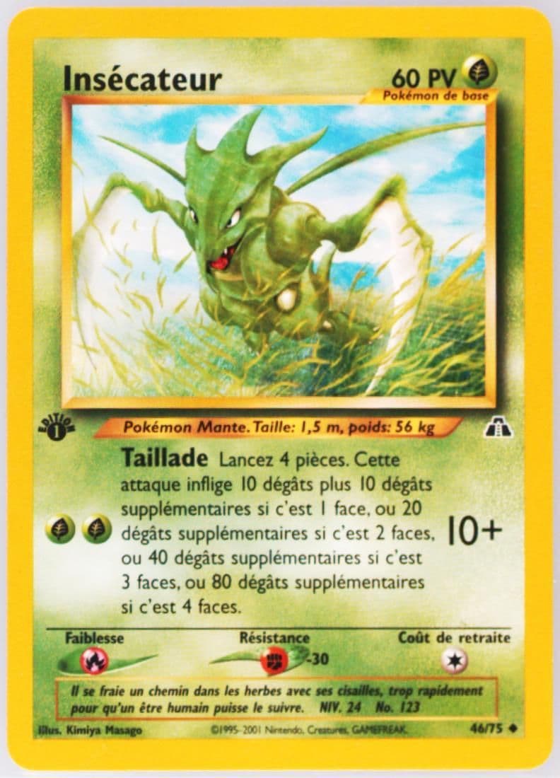 Insecateur French-1st Edition (46) 2001 Pokemon Neo Discovery